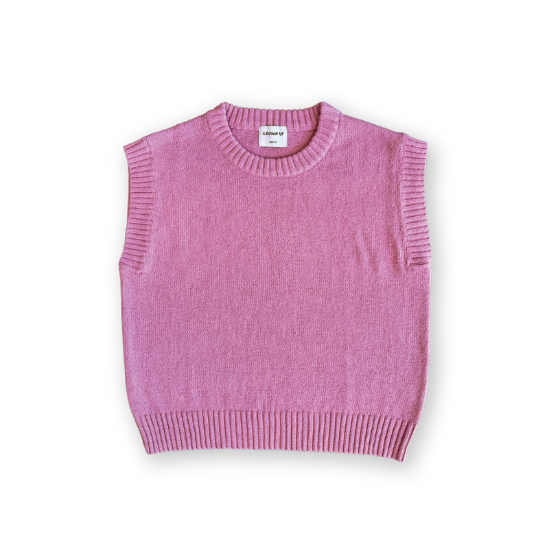 Jersey Knit Vest - Raspberry