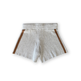 Organic Striped Ribbed Knit Shorts