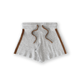 Organic Striped Ribbed Knit Shorts