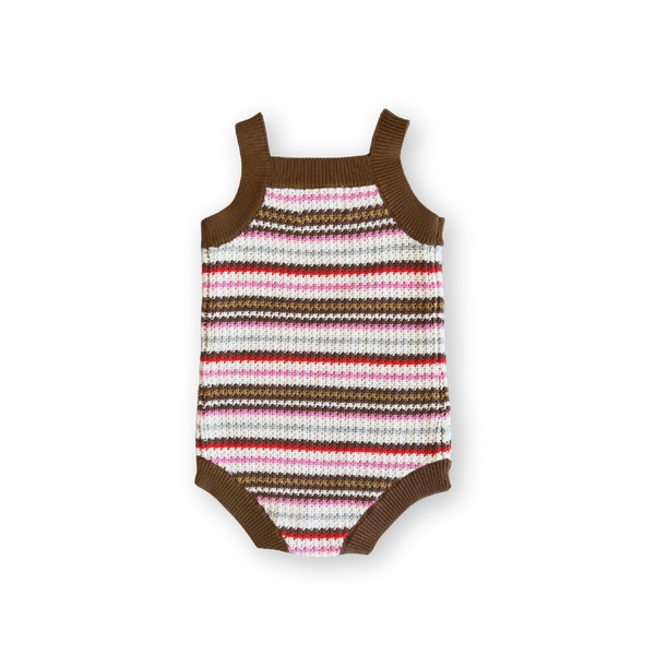 Organic Sunshine Stripe Knit Romper