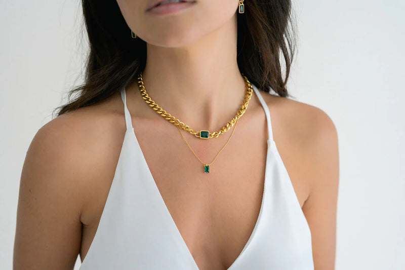 Gemstone Necklace (emerald)