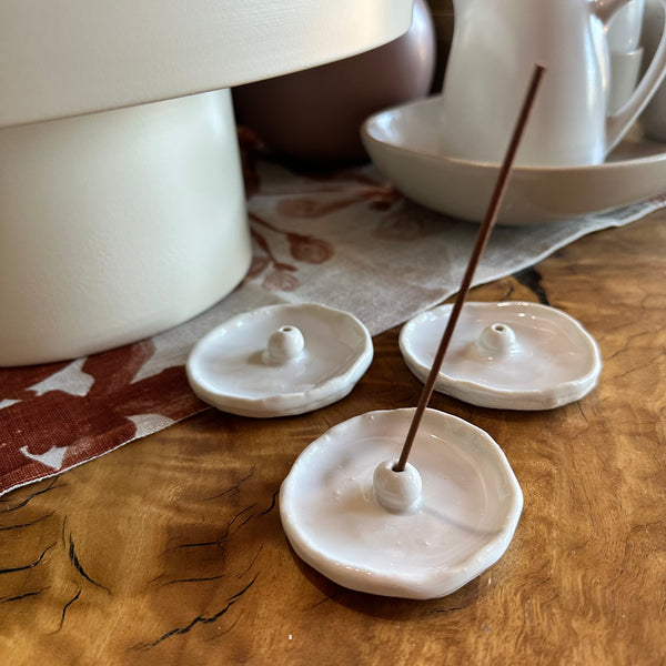 Ceramic Incense Holder - Milk