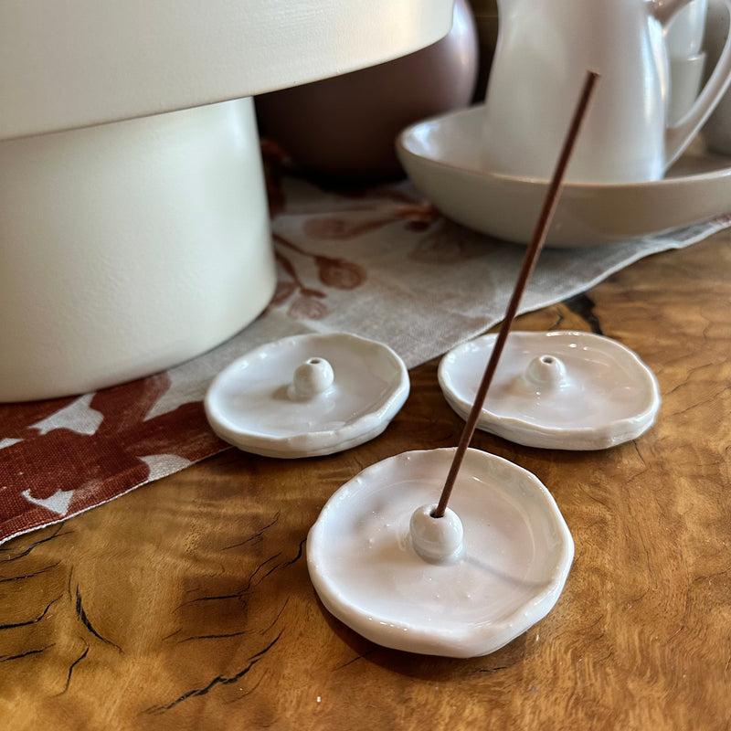 Ceramic Incense Holder - Milk