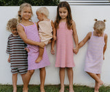 Bobbi Rib Dress | Twilight Stripe