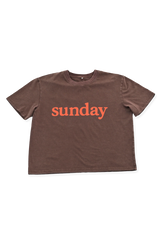 Sunday Tee - Brown + Orange