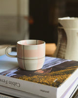 Blush & Grey Check Mug | Cat's Pyjamas