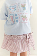 Patchwork Tee - Sky