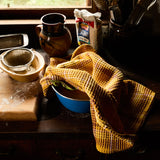Frances Waffle Tea Towel - Ochre