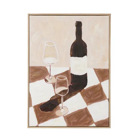 Vino Ash Frame Oil Painting