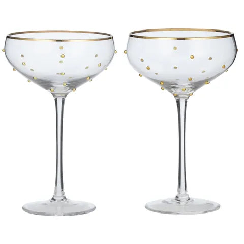 Gimlet Coupe Glass Set of 2 Gold