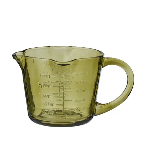 Lia Glass Measure Jug | Green