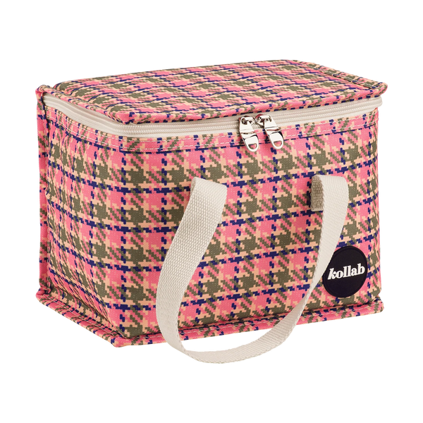 Lunch Box | Pink Houndstooth