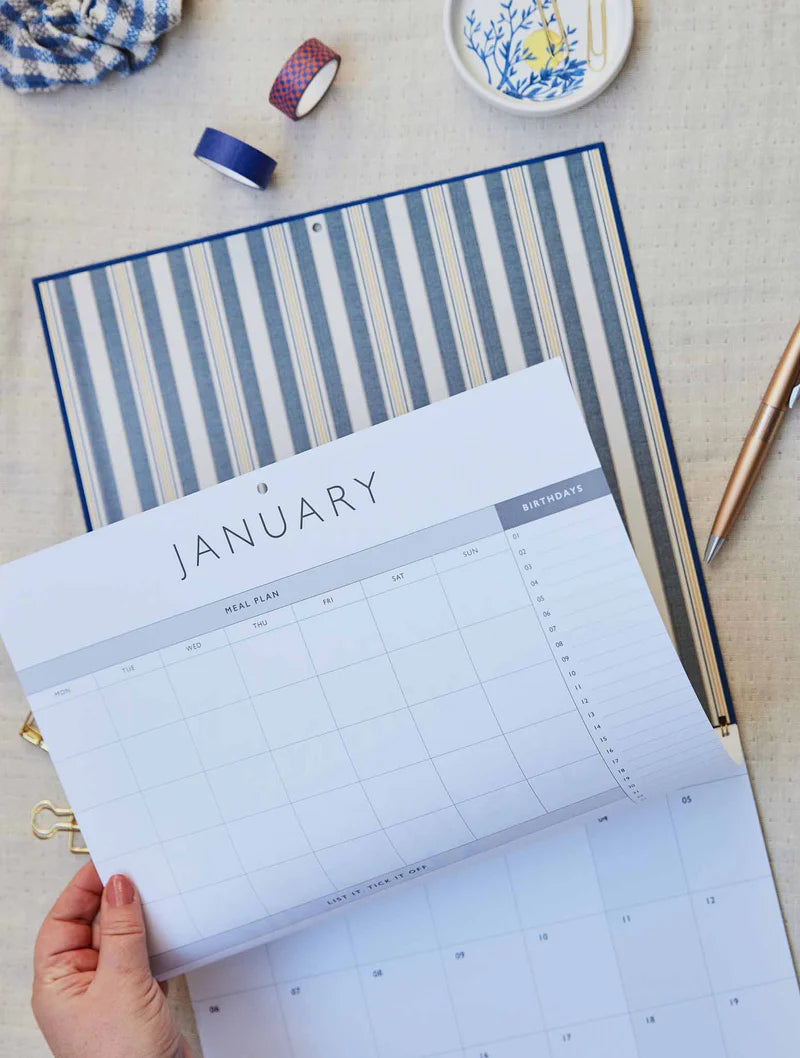 2025 Linen Planner & Calendar - Indigo