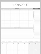 2025 Linen Planner & Calendar - Indigo