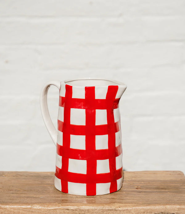 Medium Jug | Red Gingham