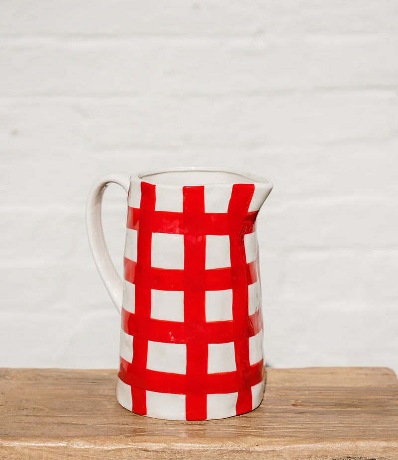 Medium Jug | Red Gingham