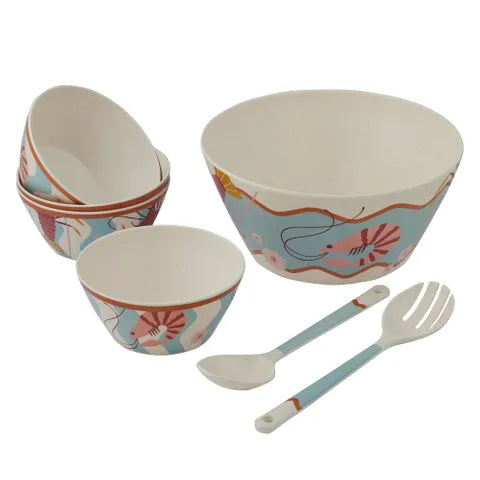 Shack 7pc Bamboo Fibre Salad Set