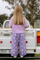 Dusty Star Pants - Purple Gingham