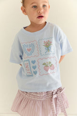 Patchwork Tee - Sky