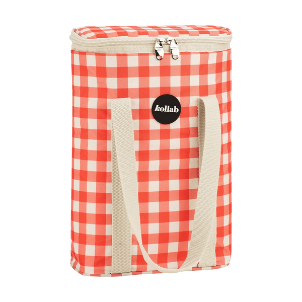 Wine Cooler Bag | Red Check