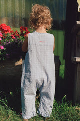 Charlotte Romper - Sky Gingham