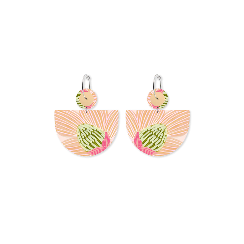 Kirsten Katz Blossom Large Bell Circles Hoop Earrings