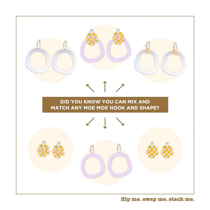 Playful Hues Organic Panzy Hoop Earrings