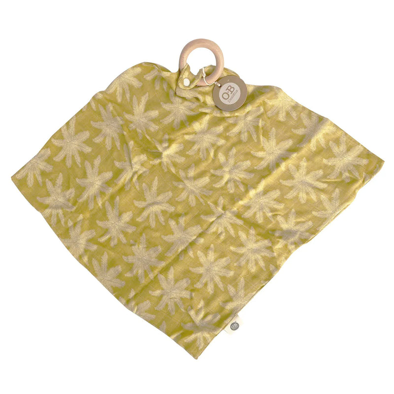 Muslin Security Blanket - Pear Palm Print