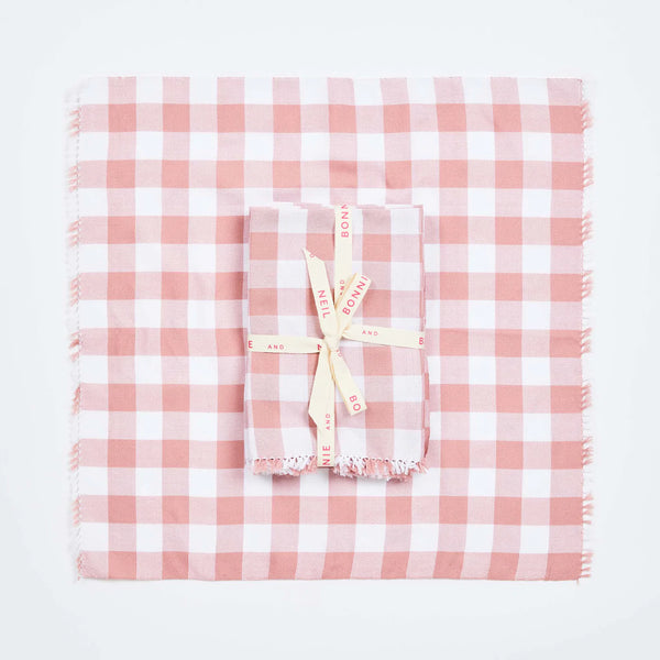 Napkin Gingham Pink (Set of 6)