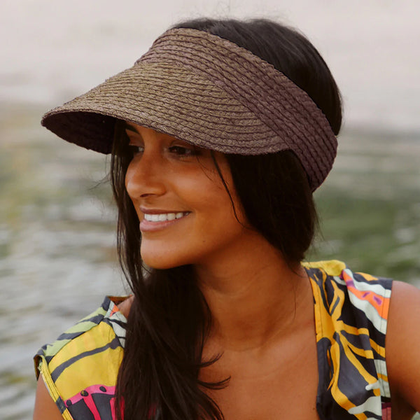 Noosa Raffia Visor | Mushroom