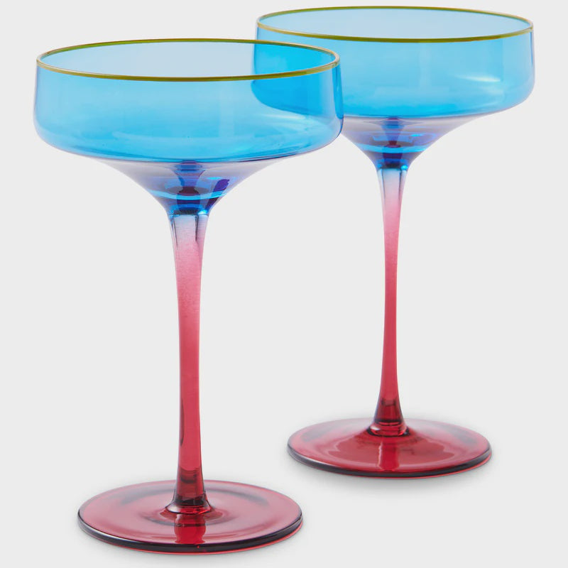 SAPPHIRE DELIGHT COUPE GLASS 2P SET