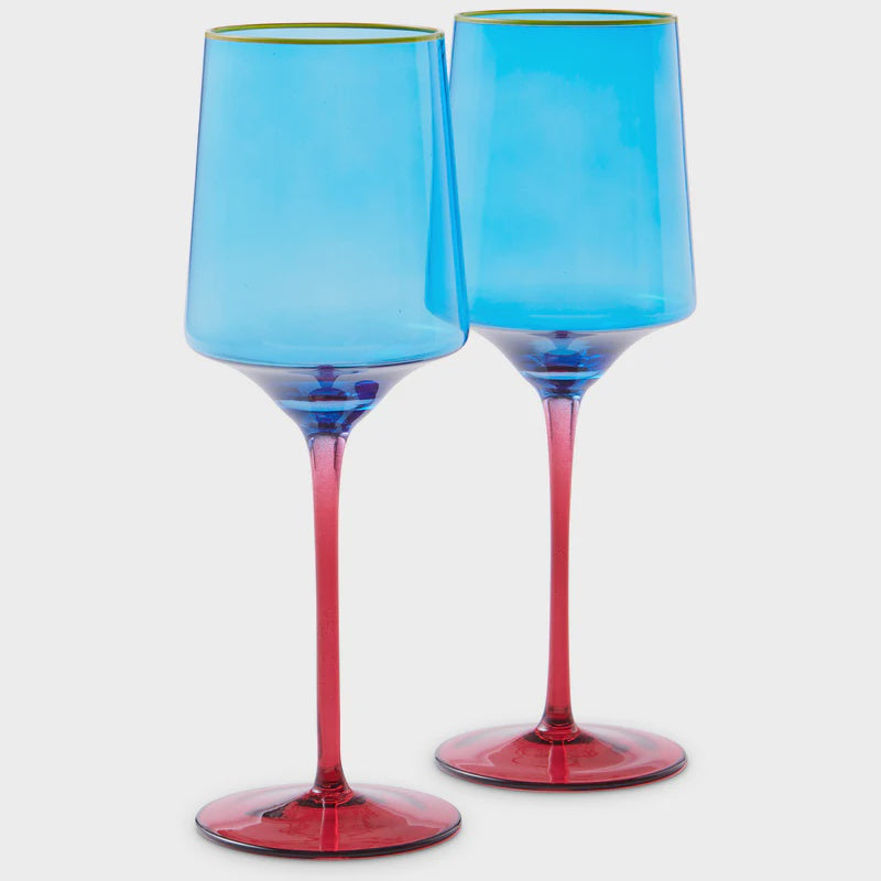 Sapphire Delight Vino Glass 2P