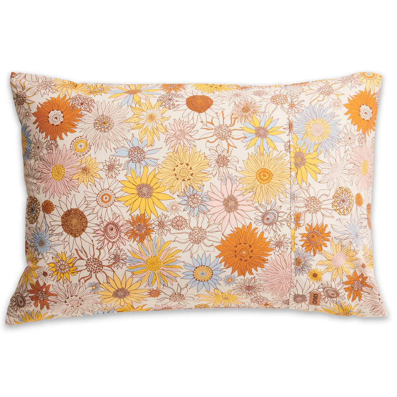 Sunflower Happy Organic Cotton Pillowcase